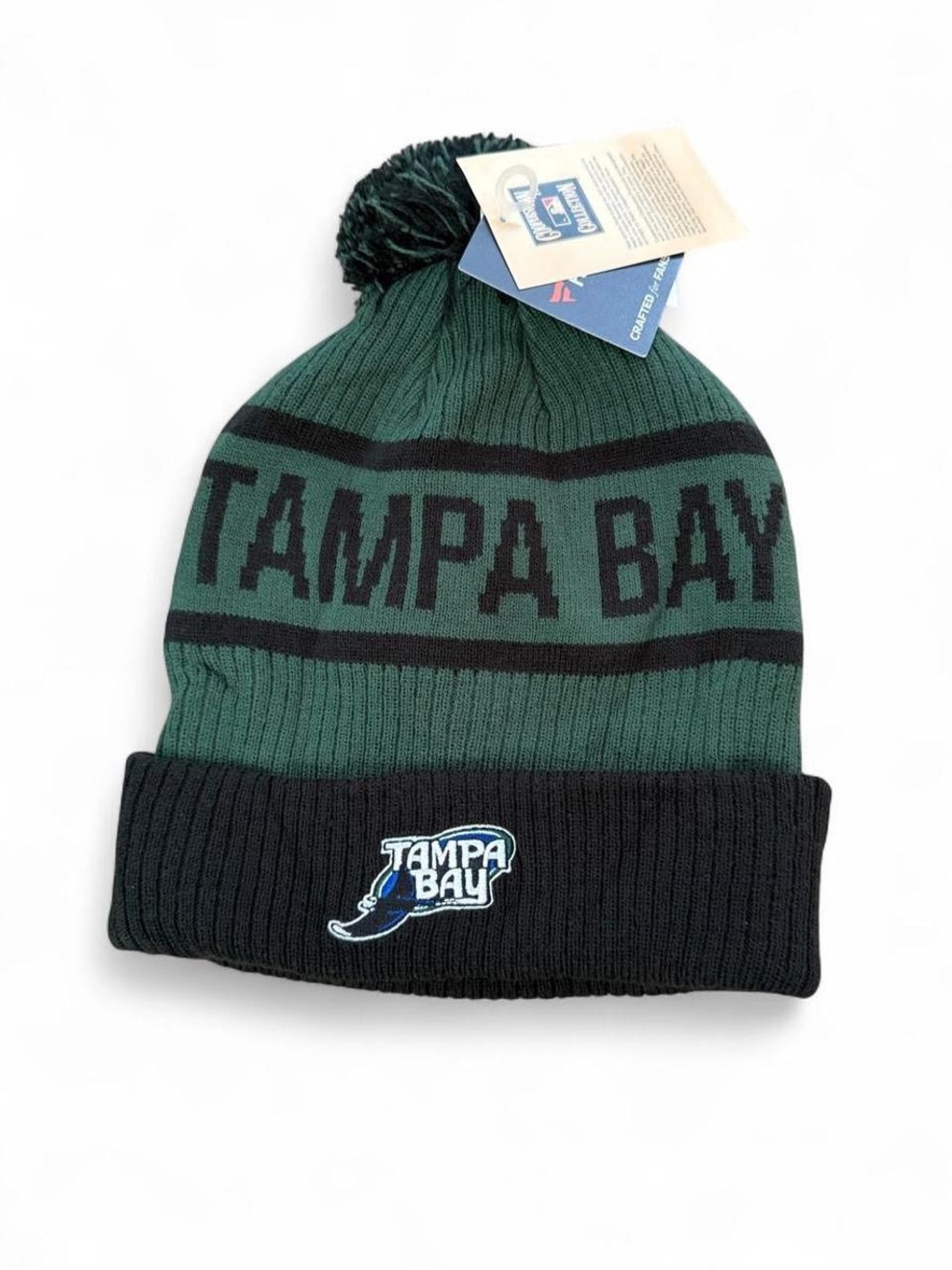 NWT Tampa Bay Rays Cooperstown Collection Fanatics Green Beanie Baseball MLB